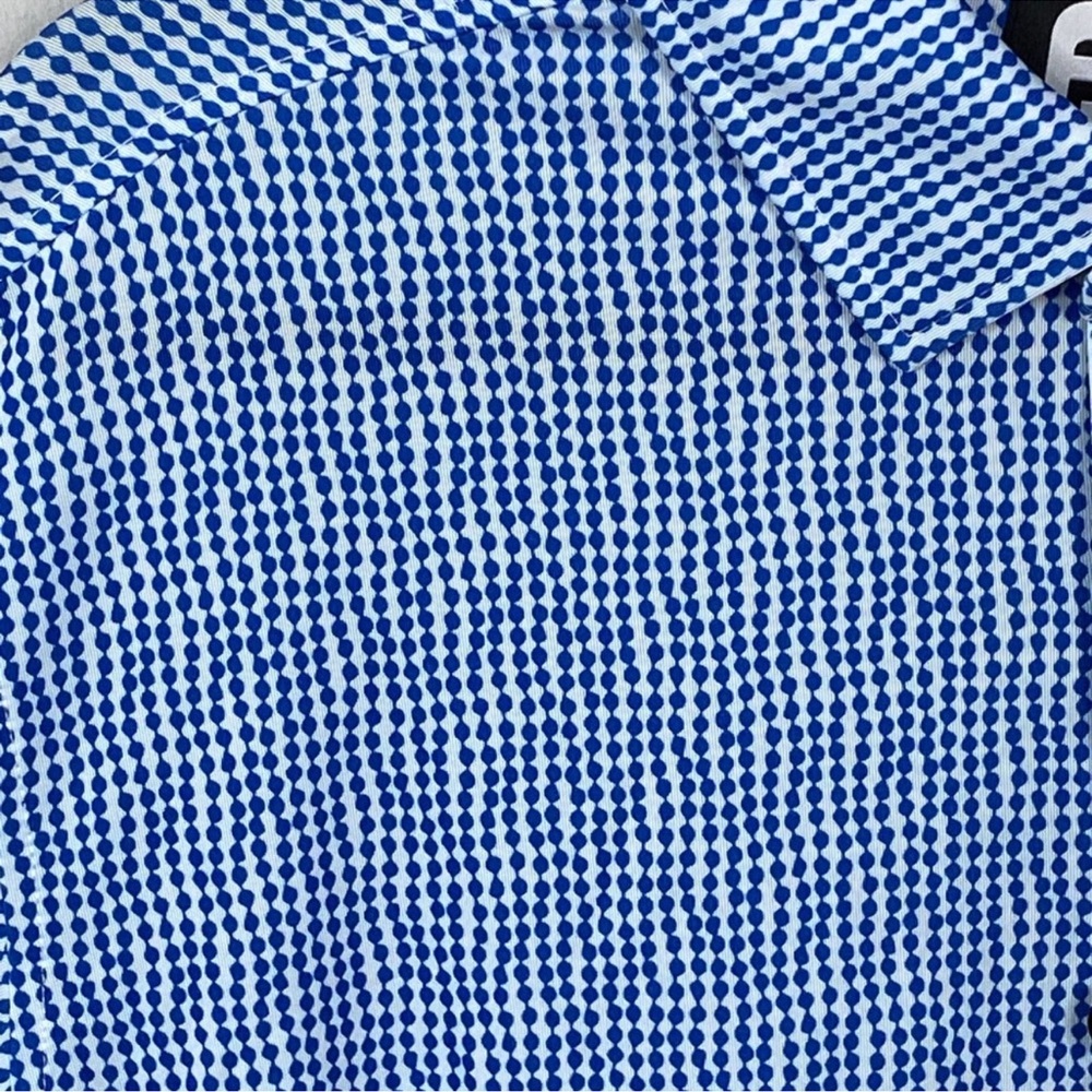 FootJoy Bead Chain Print Lisle Self Collar Polo Men Large NWT Golf Performance - Picture 10 of 12